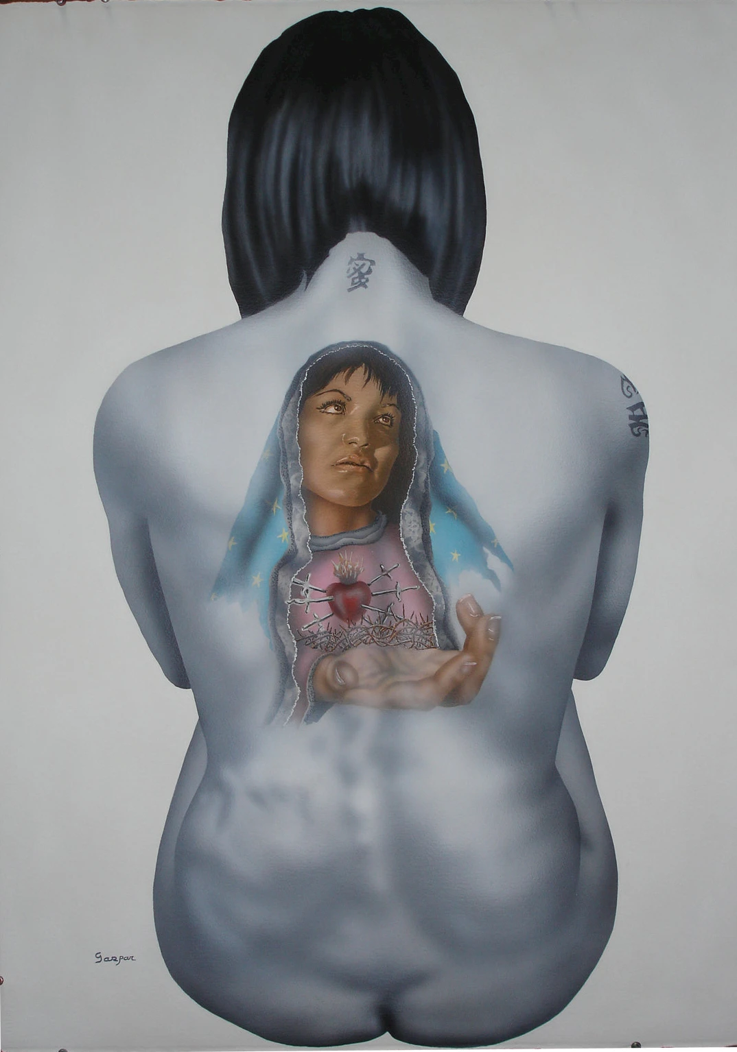 Miel y la Virgen from the tattoos fine art portfolio by Gaspar Enriques